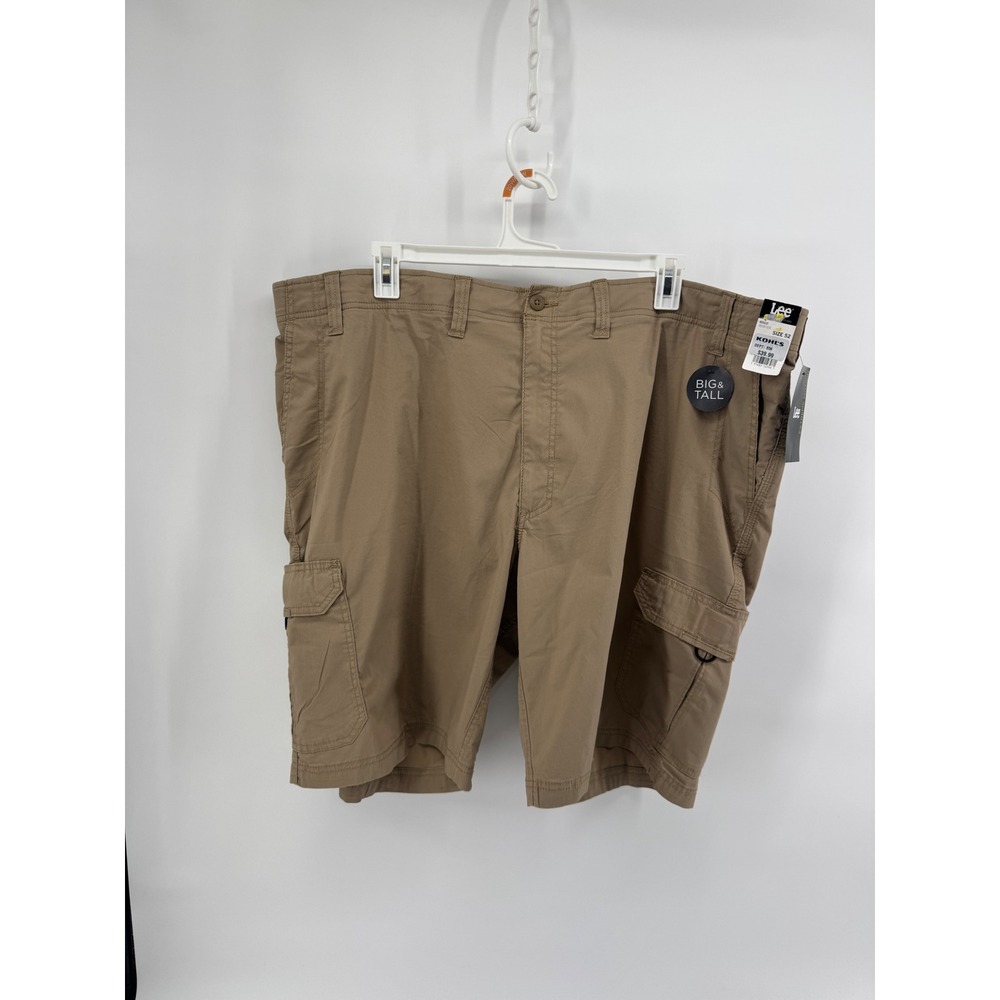 Lee Mens Extreme Motion Cargo Shorts Nomad Brown Big Tall Size 52 Relaxed Fit